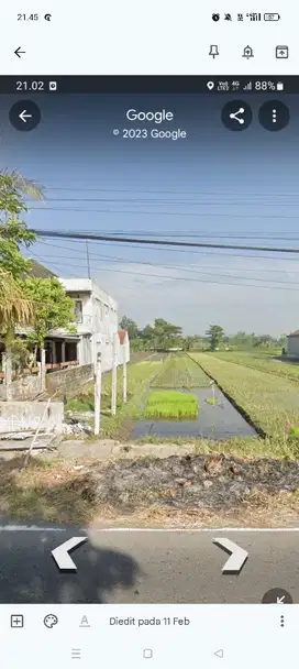 JUAL MURAH TANAH PINGGIR JALAN UTAMA IMOGIRI BARAT KM 8.5