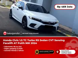 Honda Civic 1.5 TC Turbo RS SensiSedan CVT Facelift AT Putih 2024/2025