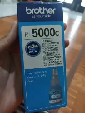 Tinta Brother BT5000c Warna Cyan Biru Tinta Sisa Setengah