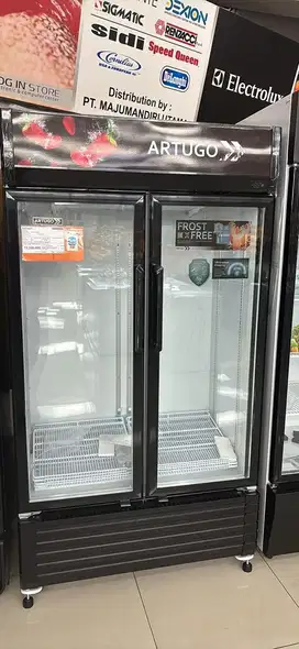 Showcase Artugo 2 pintu kapasitas 680L bisa dicicil tanpa dp