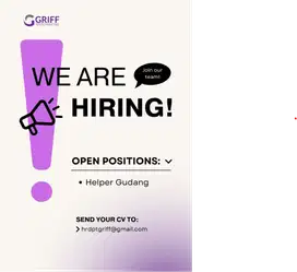 Urgent Hiring !!!  Loker Helper Gudang