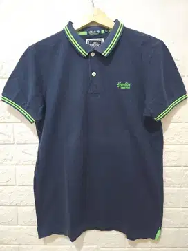 Superdry bordir kaos kerah baju size M