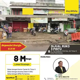 Dijual Ruko 3 Pintu di Palembang