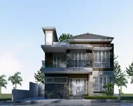 villa mewah luas atas wisata BNS