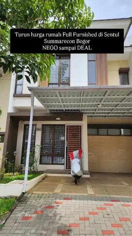 Turun harga rumah full furnished di Sentul Summarecon  Bogor