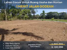 Tanah Strategis Cocok Bangun Ruang Usaha atau Hunian, Godean Sleman
