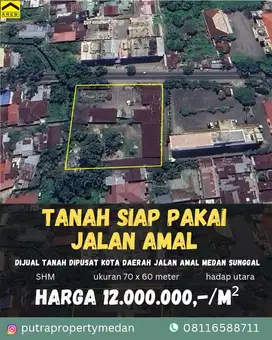 DIJUAL TANAH DAERAH JALAN AMAL SUNGGAL