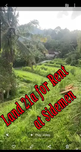 Land 21a for Rent at Sidemen Traditional Village Bali
