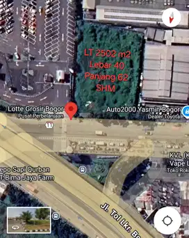 TANAH LAHAN KAVLING KOMERSIAL  JALAN KH ABDULLAH BIN NUH YASMIN BOGOR