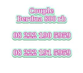 Kartu perdana Nomor simpati cantik couple 5959