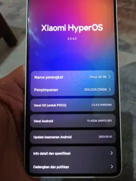 Poco X6 5G /Putih 12+12 Internal 256GB