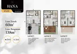 Jual Cepat rumah Osaka Residences 3 lantai