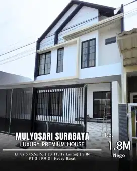 Dijual rumah baru gress mulyosari dekat its pcm galaxy mall