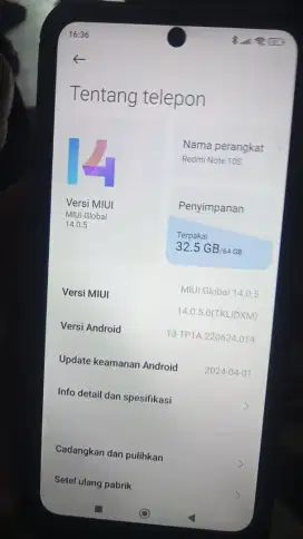 Redmi note 10s Ram 4/64