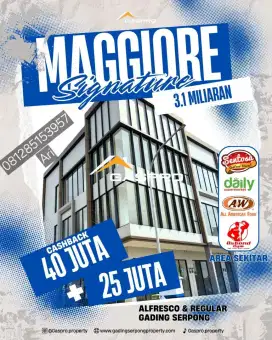Kapan lagi dikawasan maggiore signature east ruko hadap jalan 3,1M!