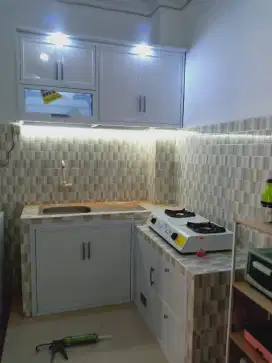 Kitchen set bahan aluminium acp anti ryap anti kropos kuat api