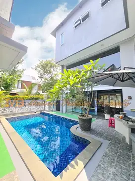 RUMAH HOEK DESIGN VILLA, OPEN SPACE WITH  POOL FORESTA BSD