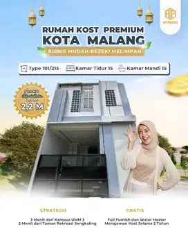RUMAH KOS 15 KT 15 KM DEKAT UB DAN UMM