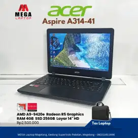 Acer Apsire A314-41 Amd A9 Ram 4gb SSD 256 Laptop Second Mulus Garansi