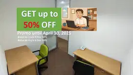Sewa ruang kantor disc 50%