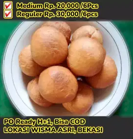 Donat roti goreng isi coklat lumer