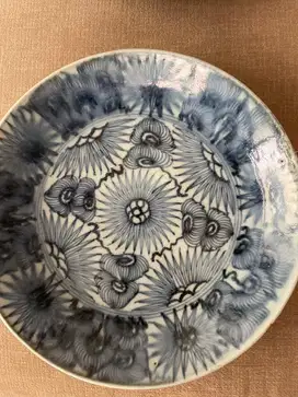 Piring biru hias jepang/cina
