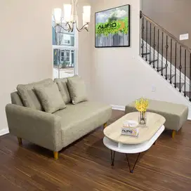Sofa L Paseo/Minimalis/Fabrick Kanvas/Scandinavian
