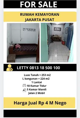 Rumah Kemayoran di bawah NJOP  Rp 4 M Nego