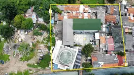 Lahan Komersil 5800 m2 Bonus Bangunan, Strategis Di Rasamala