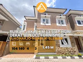 Jual Rumah Dekat UII Jalan Kaliurang KM 13 Siap Huni Full Furnished