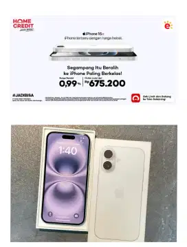 Promo Bunga 0% ,Bunga Ringan 0,99% Tenor panjang Iphone 16plus 128gb