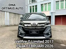 Toyota Vellfire G Limited 2017 AT 2.5, Pajak Panjang, Low Km