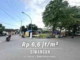 Dijual Tanah Strategis Akses 3 Jalan di Giwangan  Kota Yogyakarta