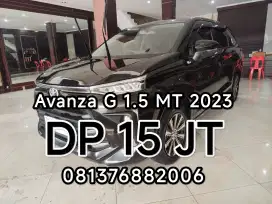Avanza G 1.5 MT 2023 Hitam DP 15 JT