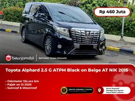 [PAJAK PANJANG] Toyota Alphard 2.5 G ATPM Black on Beige AT 2015/2016