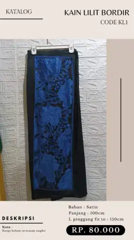 Kain Lilit kombinasi brukat tempel