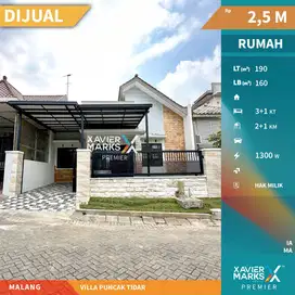 Dijual Rumah di Villa Puncak Tidar Malang Dekat Elpico Mall