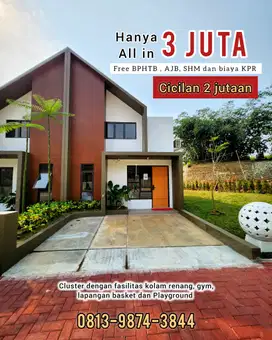 3 juta all in sampai SHM. Dapat rumah eksklusif ada kolam renang