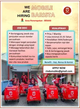 Dibutuhkan Mobile barista