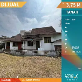 Harga Dibawah Pasar Dijual Tanah Strategis di Jalan Bunga Bunga Malang