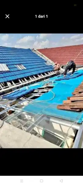 kanopi atap bocor atap bajarigan terpasang dll