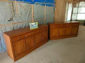 Bufet minimalis ready stock full kayu jati gratis ongkir