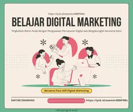 Kelas digital marketing dengan mentor berpengalaman di bidangnya