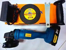 Baru mesin gerinda tangan portabel feca baterai lithium ion 21V