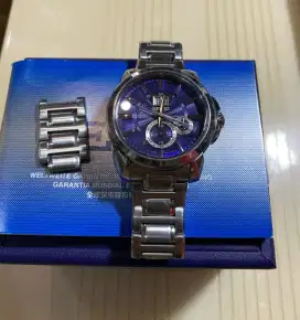 Seiko Premier Kinetic SNP161P1 SNP161 Perpetual Calender Blue Original
