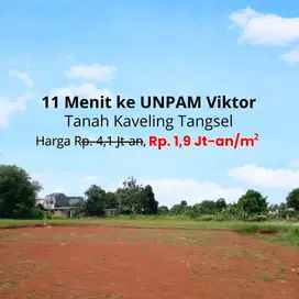 Jual Murah Tanah Kaveling 8 Menit Paredise Walk Serpong,SHM Per Unit