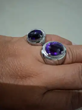 Natural kecubung ungu Bungur ametys