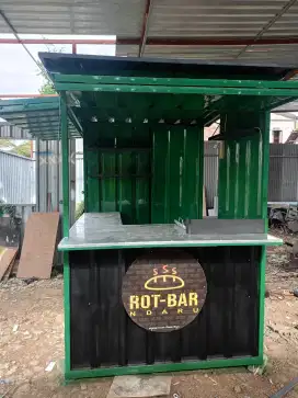 Rombong kontainer gerobak kontainer booth kontainer