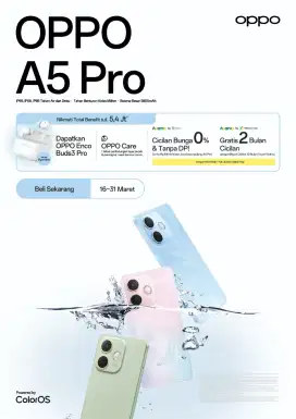 OPPO A5 PRO Handphone Tahan Air
