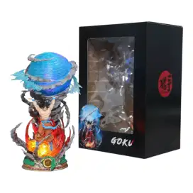 Action figure dragon ball goku diorama led box